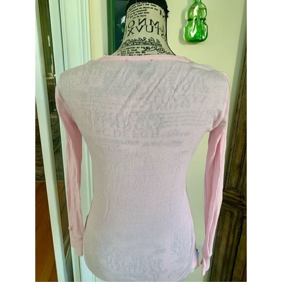 J Crew light pink Henley Tee - Picture 4 of 6